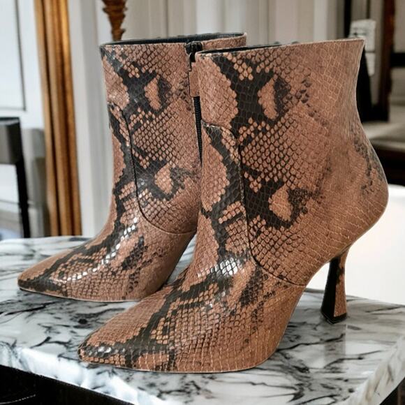 Stuart Weitzman Shoes - New in Box Stuart Weitzman Melena Animal Snake Leather Ankle Classic Booties 7